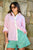 SHORT MILA - ZESTY GREEN TRIPLE STRIPE