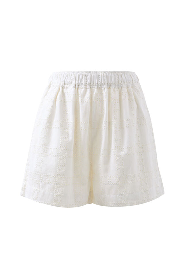 SHORT MILA - WHITE BRODERIE