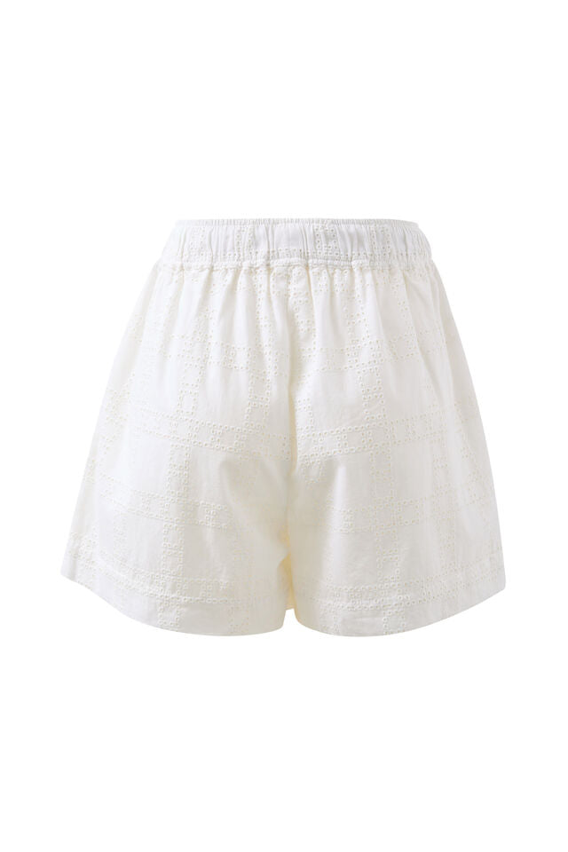 SHORT MILA - WHITE BRODERIE