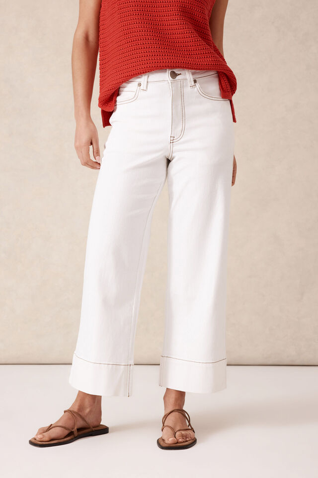 JEAN JUDE WIDE LEG CROP