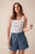 SHORT ESTHER DENIM PATCH POCKET