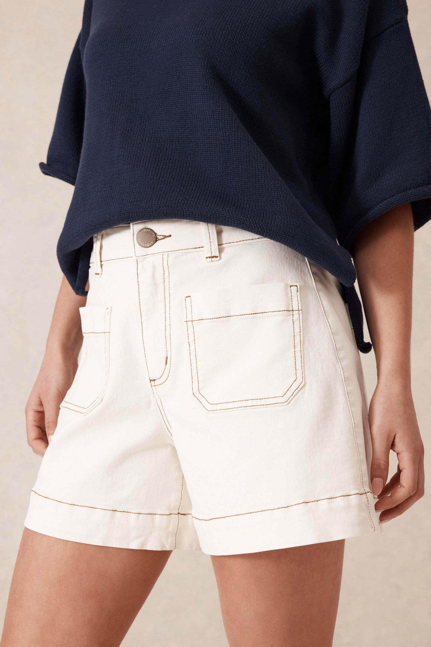 SHORT ESTHER DENIM PATCH POCKET