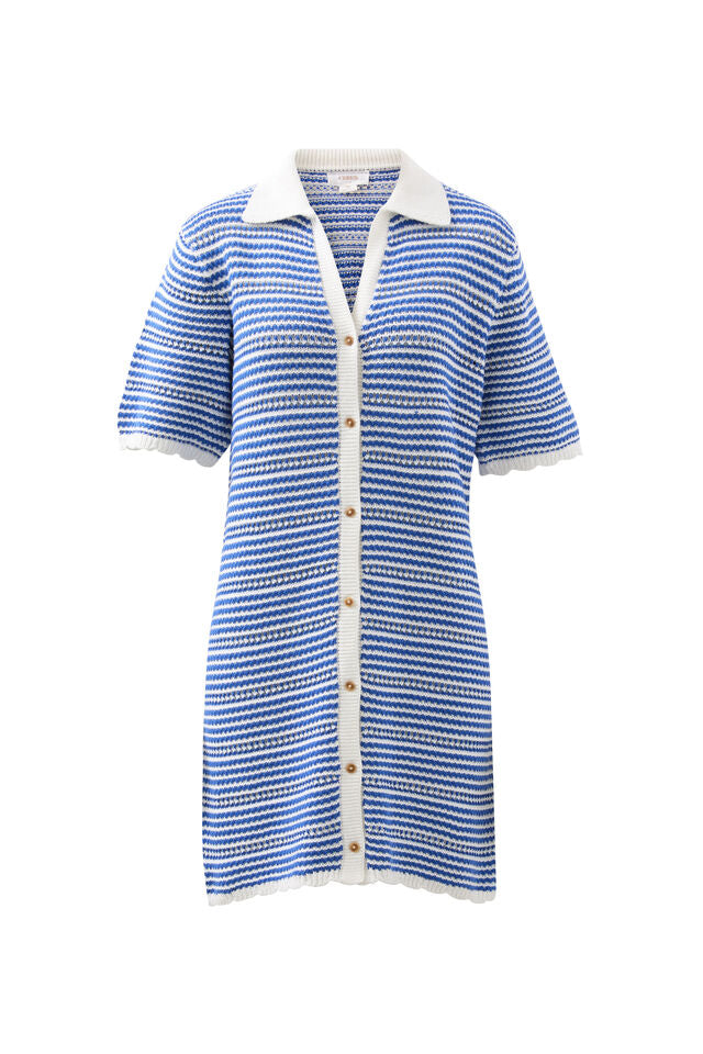 DRESS NALA STRIPE KNIT MINI - SUMMER BLUE STRIPE