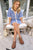 DRESS NALA STRIPE KNIT MINI - SUMMER BLUE STRIPE