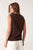 VEST V NECK KNIT - WINTER CHOC