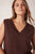 VEST V NECK KNIT - WINTER CHOC