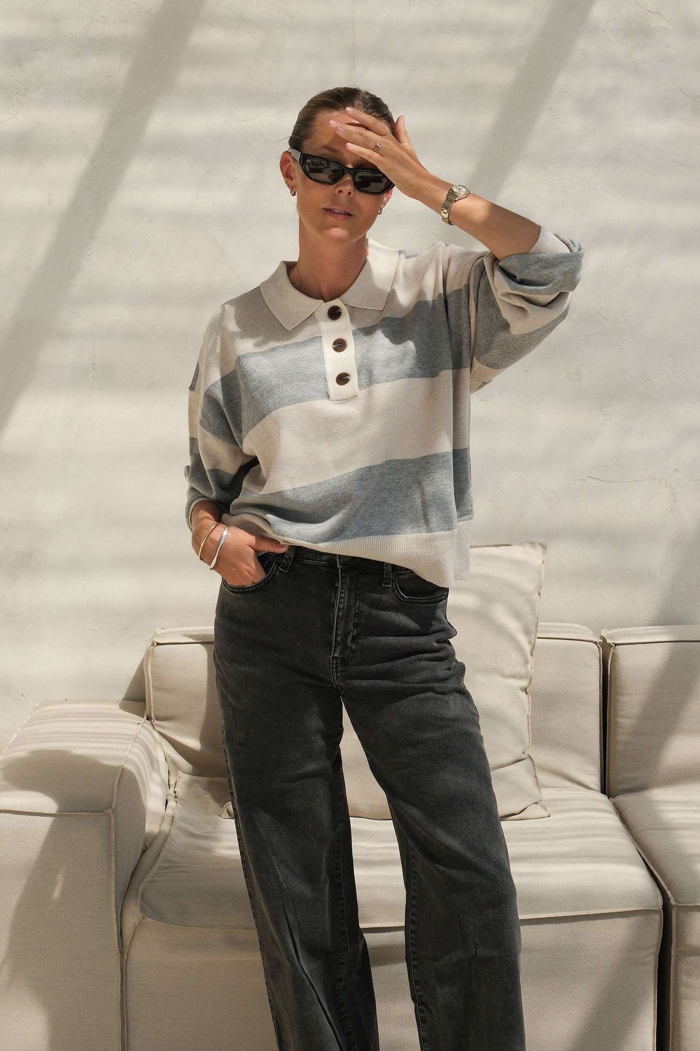 KNIT LONG SLEEVE RUGBY