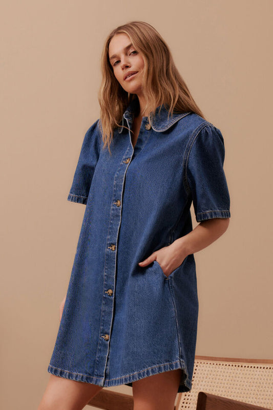 DRESS SIENNA - FRESH INDIGO