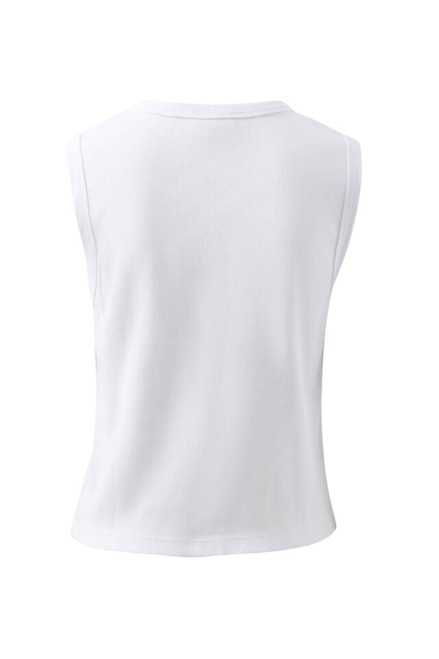TANK LYLA BUTTON RIB