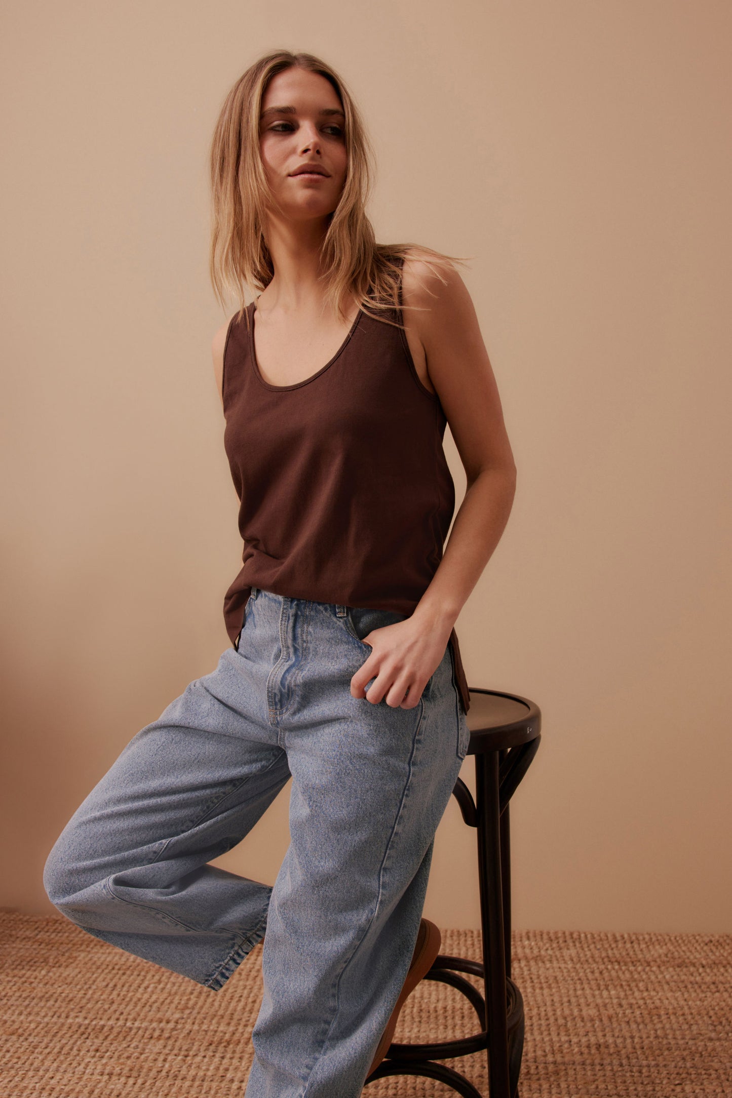 TANK BLOOM SLOUCHY SCOOP - CHOCOLATE