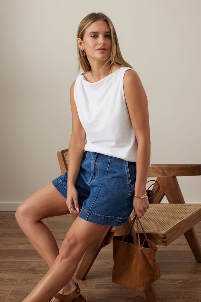 TANK TAHLIA TWIST STRAP - WHITE