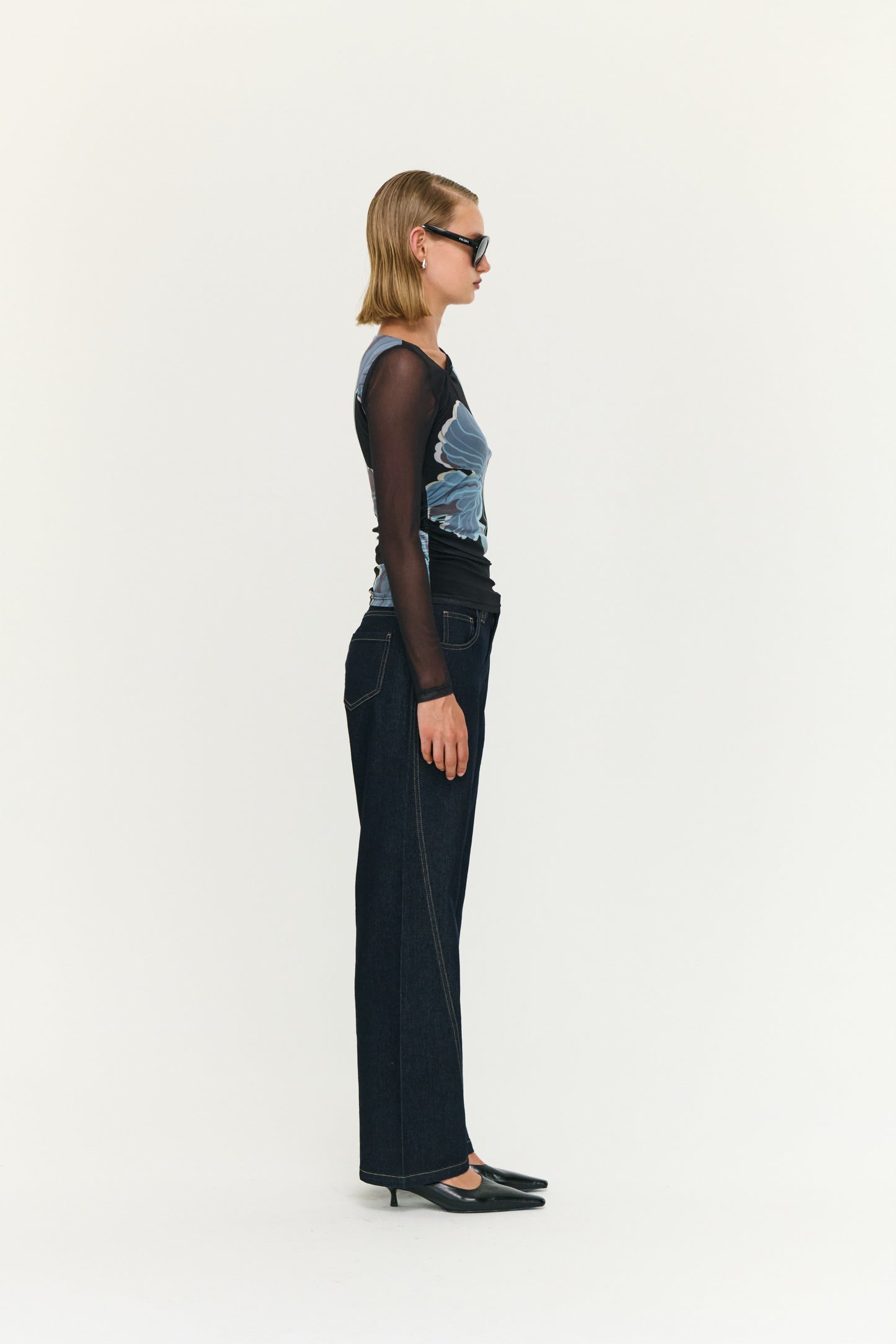 TOP STAS MESH - MIDNIGHT FLORAL