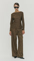 PANT DAKOTA RELAXED SILKY - ESPRESSO