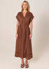 DRESS AVEN EMBROIDERD - CINNAMON