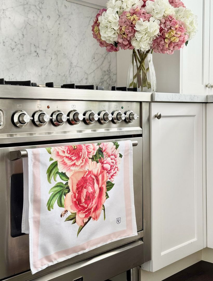 TEA TOWEL - PEONIES