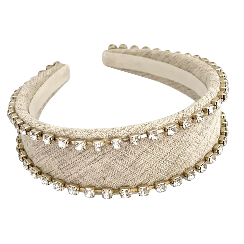 HEADBAND HAZEL LINEN WITH BLING