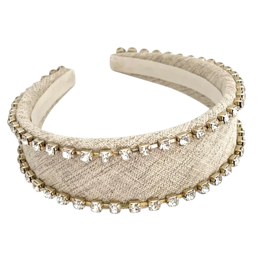 HEADBAND HAZEL LINEN WITH BLING