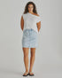 SKIRT VALE SCALLOPED DENIM - BLEACH