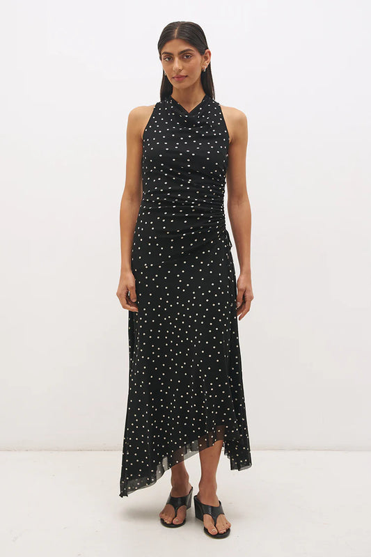 DRESS VESPER  POLKA DOT - BLACK BASE
