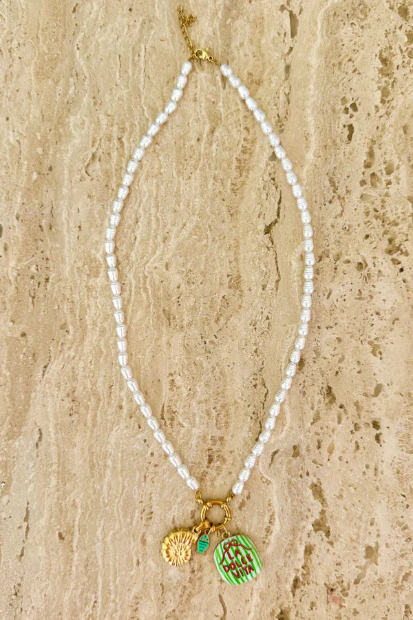 NECKLACE LA DOLCE VITA CHARM PEARL
