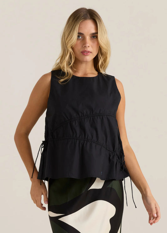 TOP ELIN GATEHRED TIE - BLACK