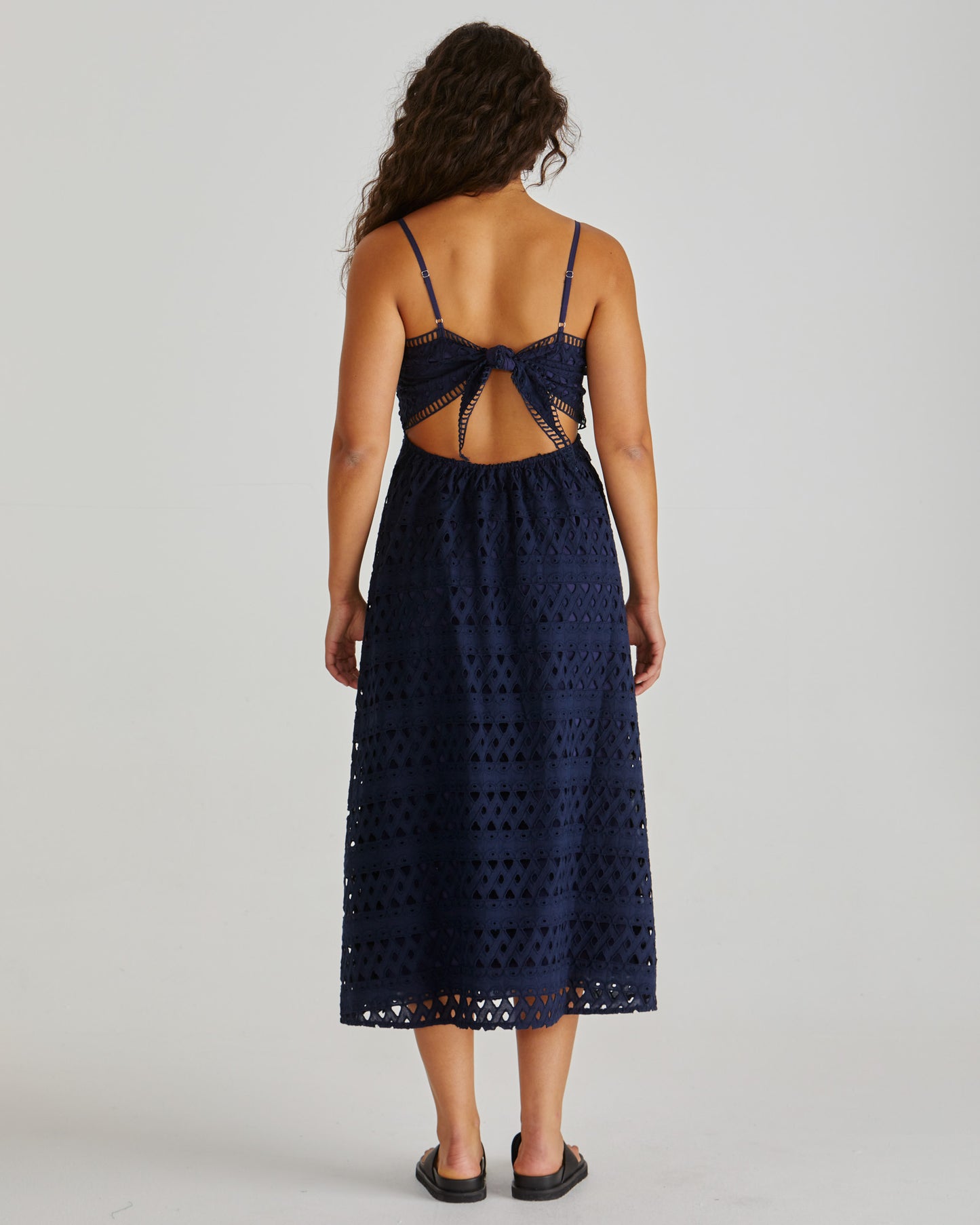 DRESS KALI BRODERIE - NAVY