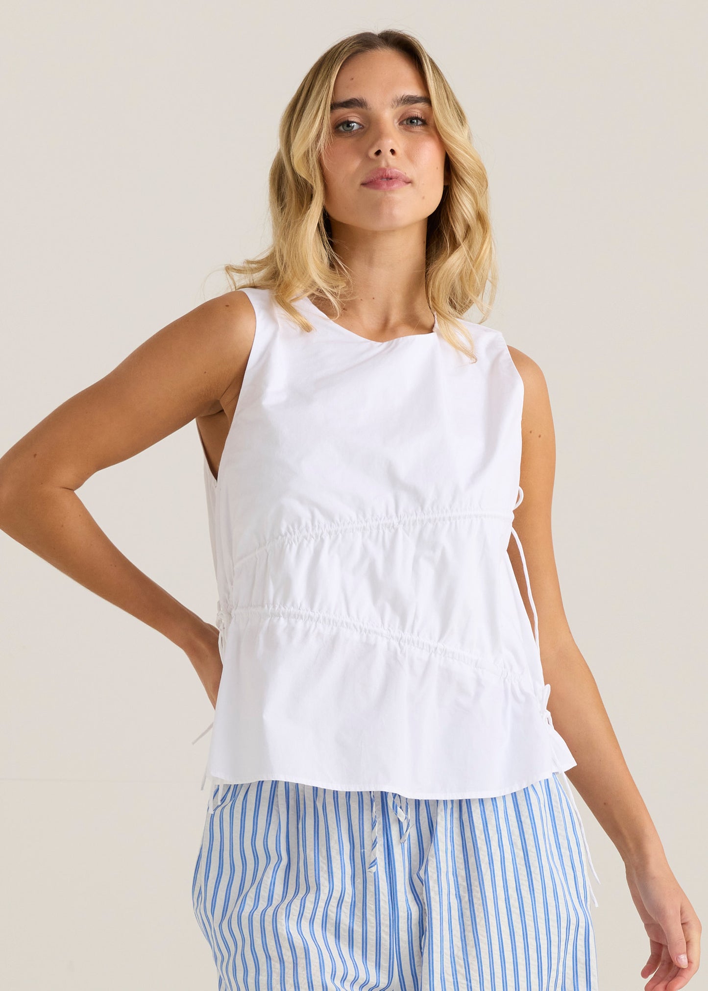 TOP ELIN GATHERED TIE