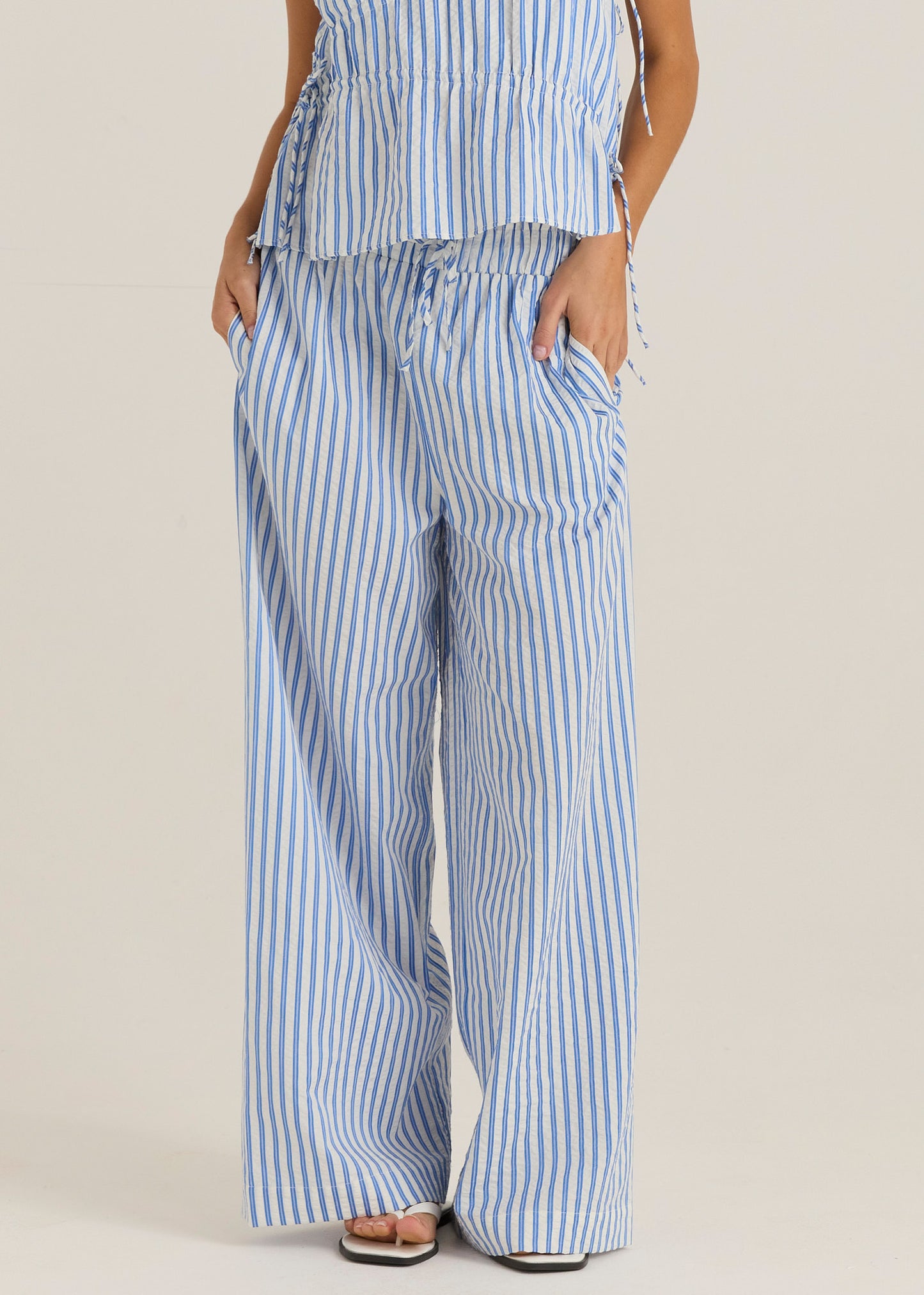 PANT AZIZA BLUE/WHITE STRIPE