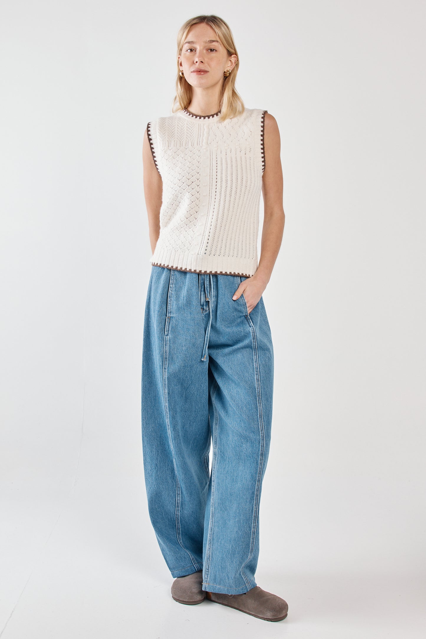 JEAN AVELINE BARREL LEG - CLASSIC BLUE