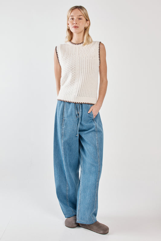 JEAN AVELINE BARREL LEG - CLASSIC BLUE