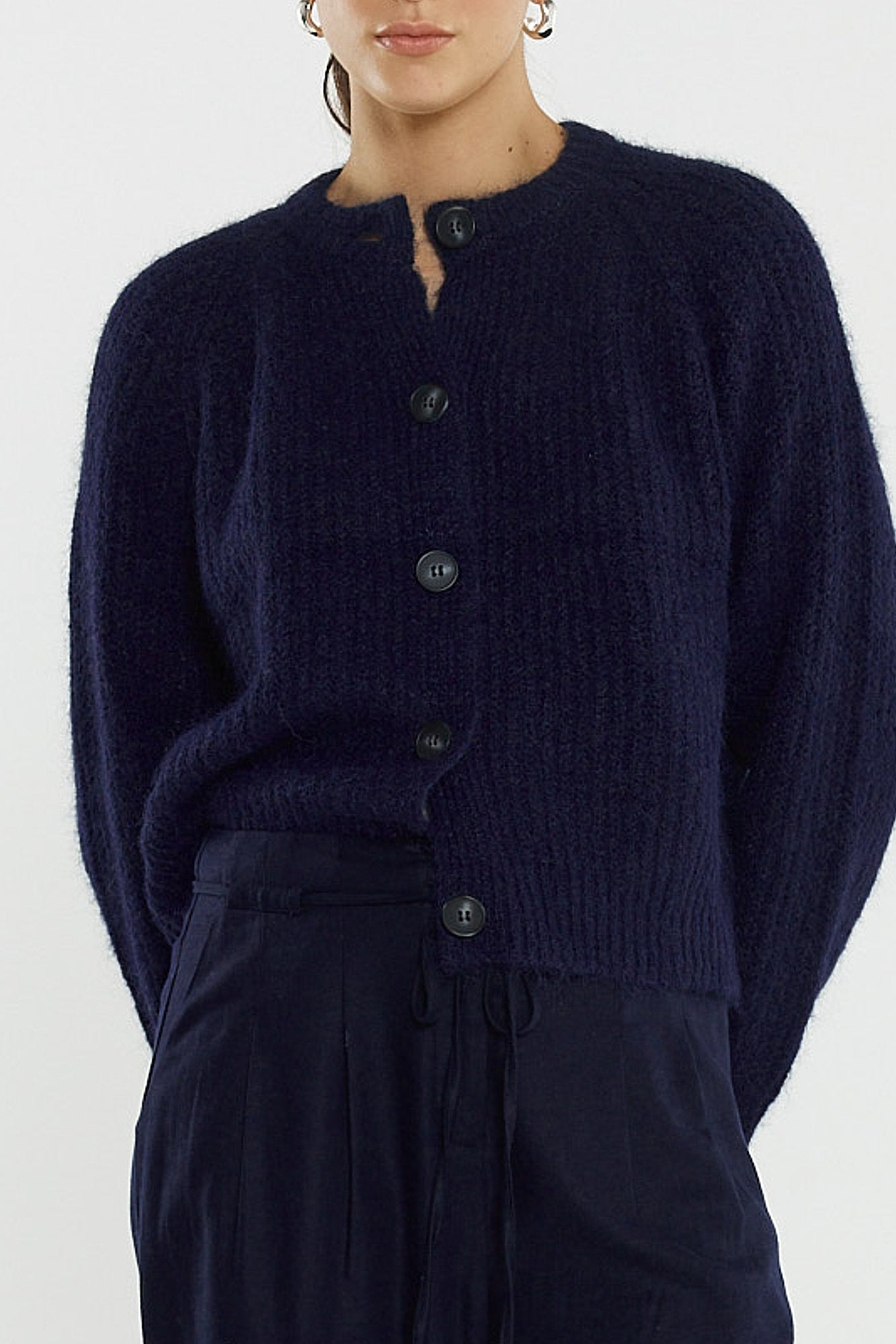 CARDIGAN POSIE FLUFFY - NAVY