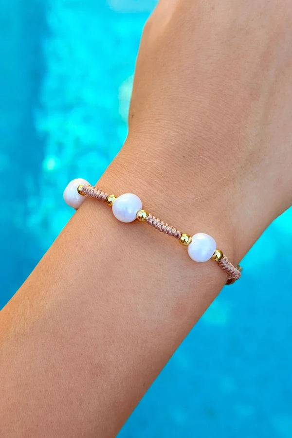 BRACELET FRESHWATER PEARL - BEIGE