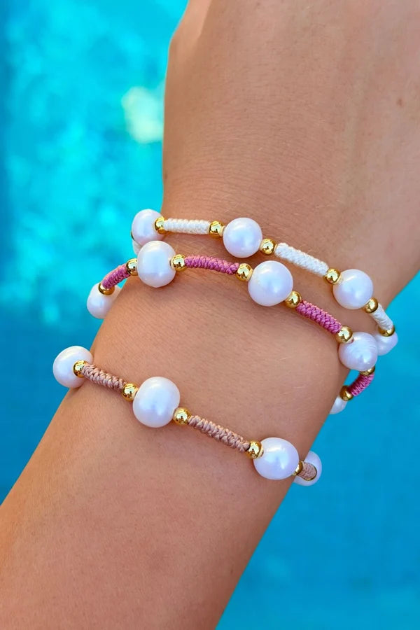 BRACELET FRESHWATER PEARL - BEIGE