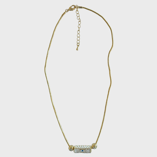 NECKLACE EVIL EYE SNAKE CHAIN
