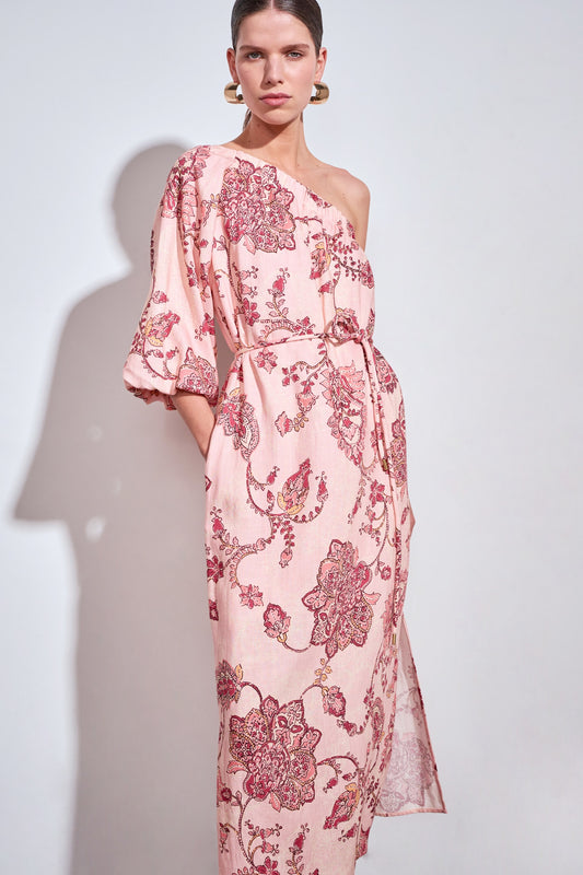 DRESS SILHOUETTE - PEONY PAISLEY