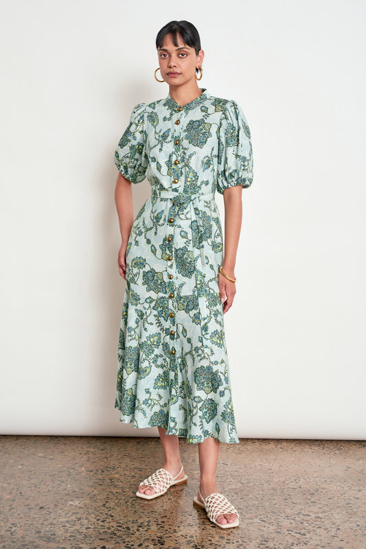 DRESS CASCADE - FERN PAISLEY