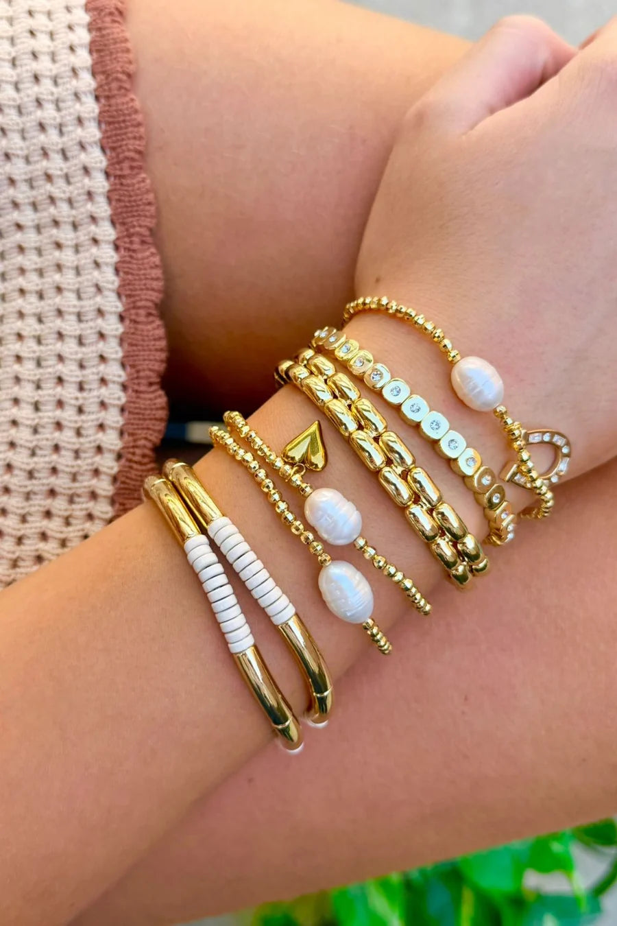 BRACELET ADELLA - PEARL & HEART