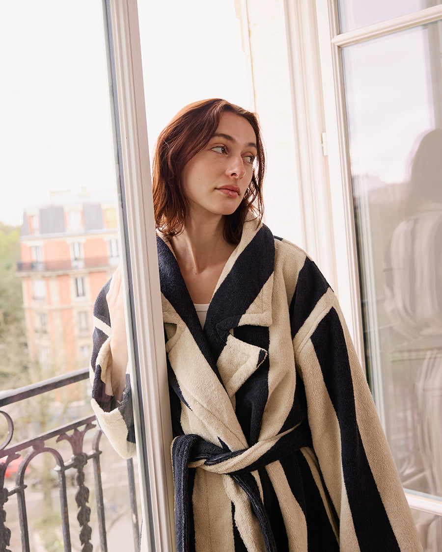 ROBE - VANILLA BEAN STRIPES