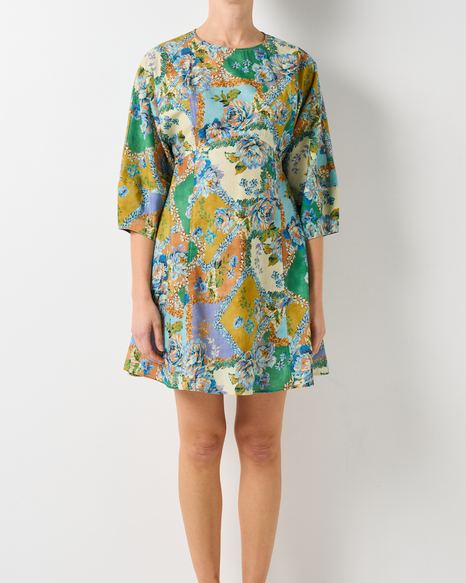 DRESS RIVOLI - PEONY PATCHWORK - LAST ONE SIZE 10!