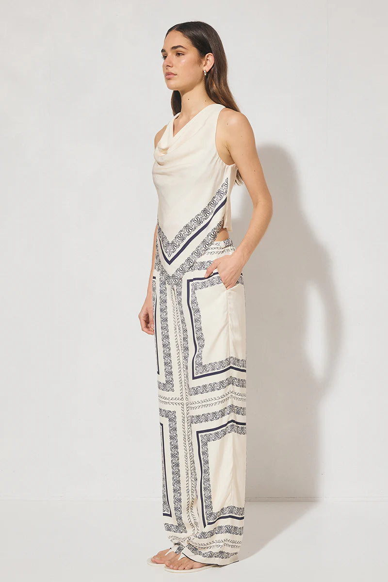 TOP SERAFINA - CREAM BASE NAVY