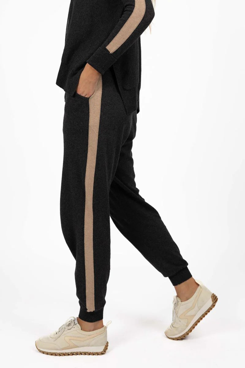 PANT CONTRAST MERCI - CHARCOAL/LATTE