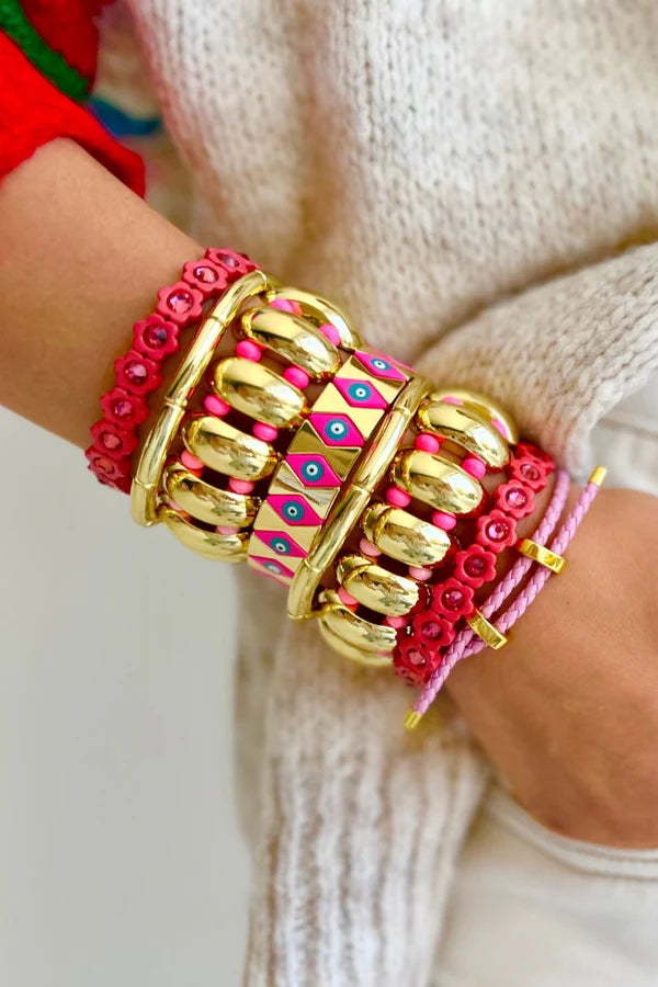 BRACELET - FLOWER POWER - WARM ROSE