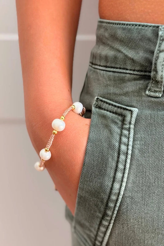 BRACELET FRESHWATER PEARL - BEIGE