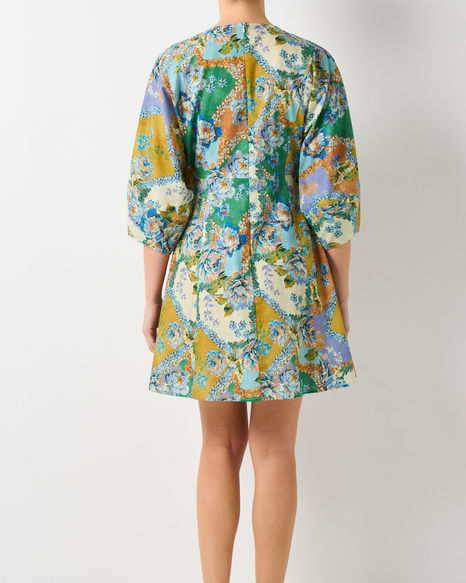 DRESS RIVOLI - PEONY PATCHWORK - LAST ONE SIZE 10!