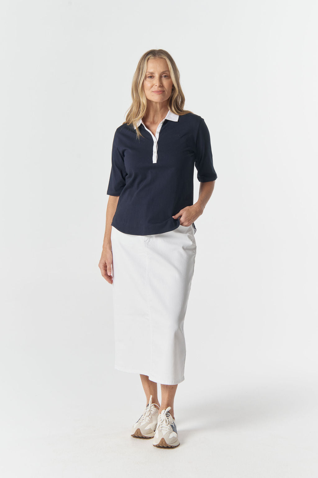 POLO THE HERITAGE 3/4 SLEEVE - DARK NAVY