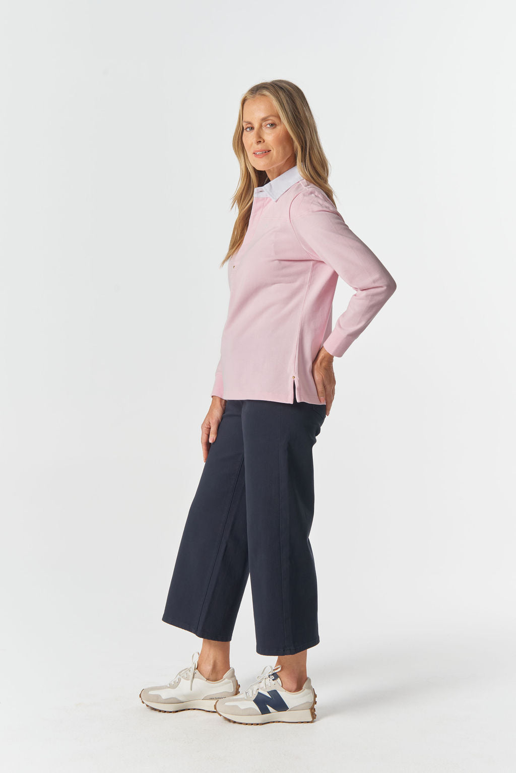 JUMPER THE TRADITIONAL COTTON RUGBY - PINK A BOO