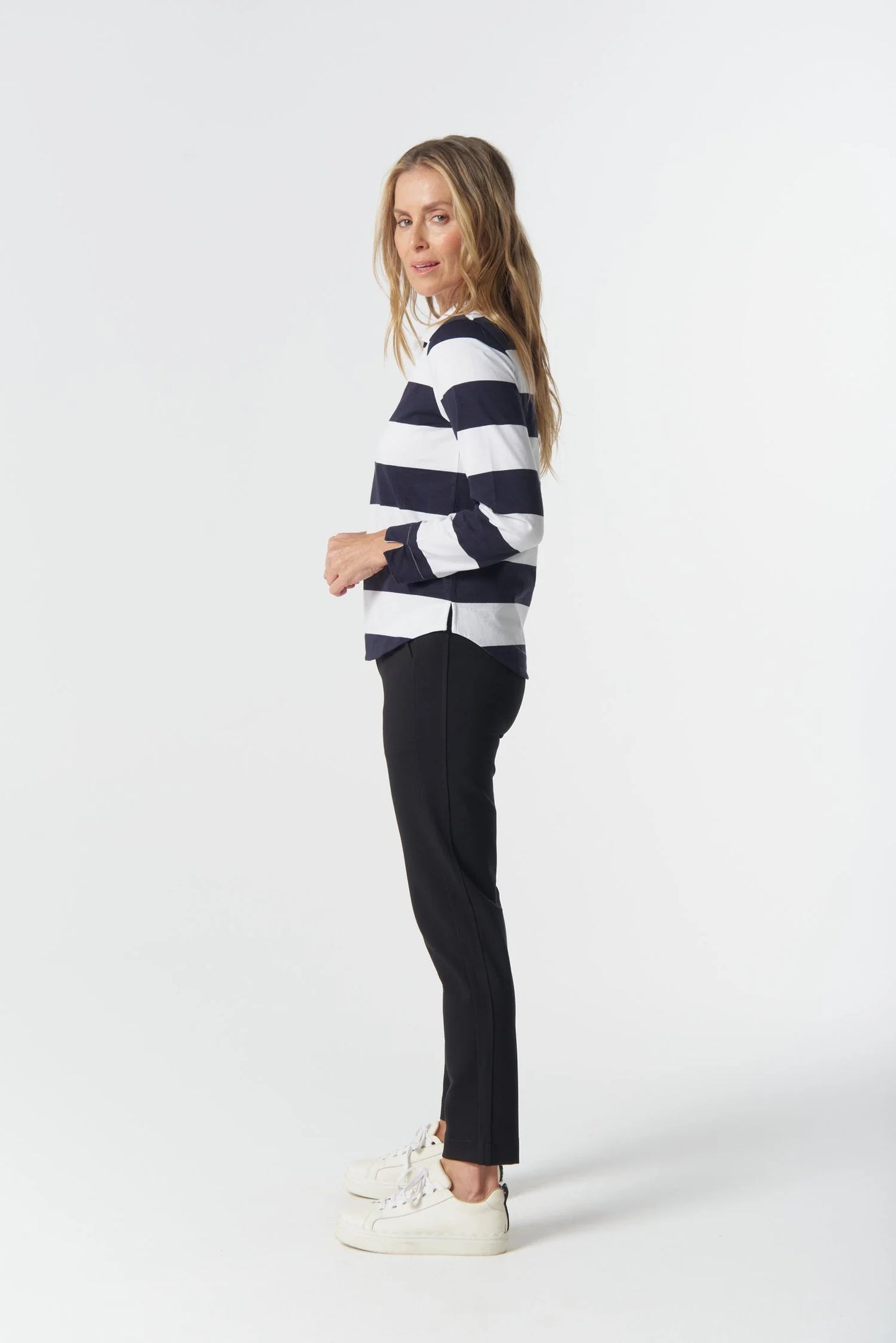 JUMPER TRAVEL COTTON JERSEY POLO - DARK NAVY/WHITE