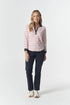 JUMPER TRAVEL COTTON JERSEY POLO - WHITE/POINSETTIA