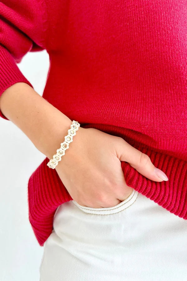 BRACELET - FLOWER POWER - CREAM