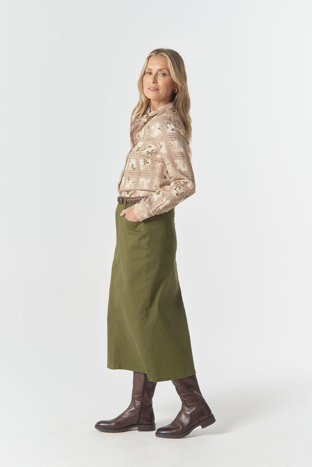SHIRT CLASSIC LINEN/COTTON - TEXAS PRINT